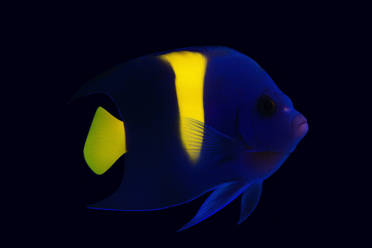 Pomacanthus asfur - poisson-ange demi-lune